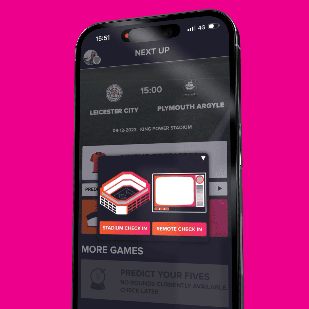 Check in on the FanHub app
